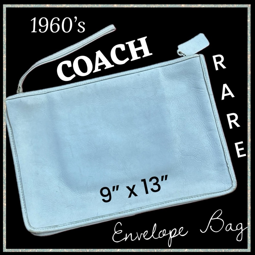 Very Rare 1960’s Vintage Large COACH Flat Envelope Bag/Wristlet